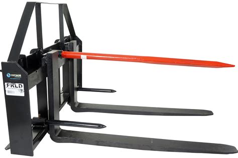 titan skid steer attachments manure fork|skid steer bale forks.